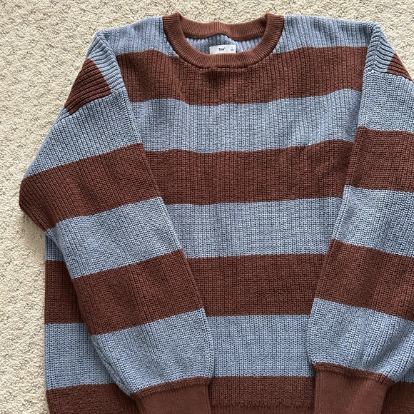 TNA blue and brown size L cable knit sweater - Picture 4 of 4